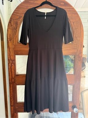 Free People midi dress black Large